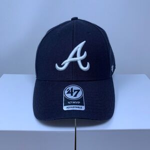 '47 Brand Unisex OSFA Navy Atlanta Braves MVP Adjustable Baseball Hat